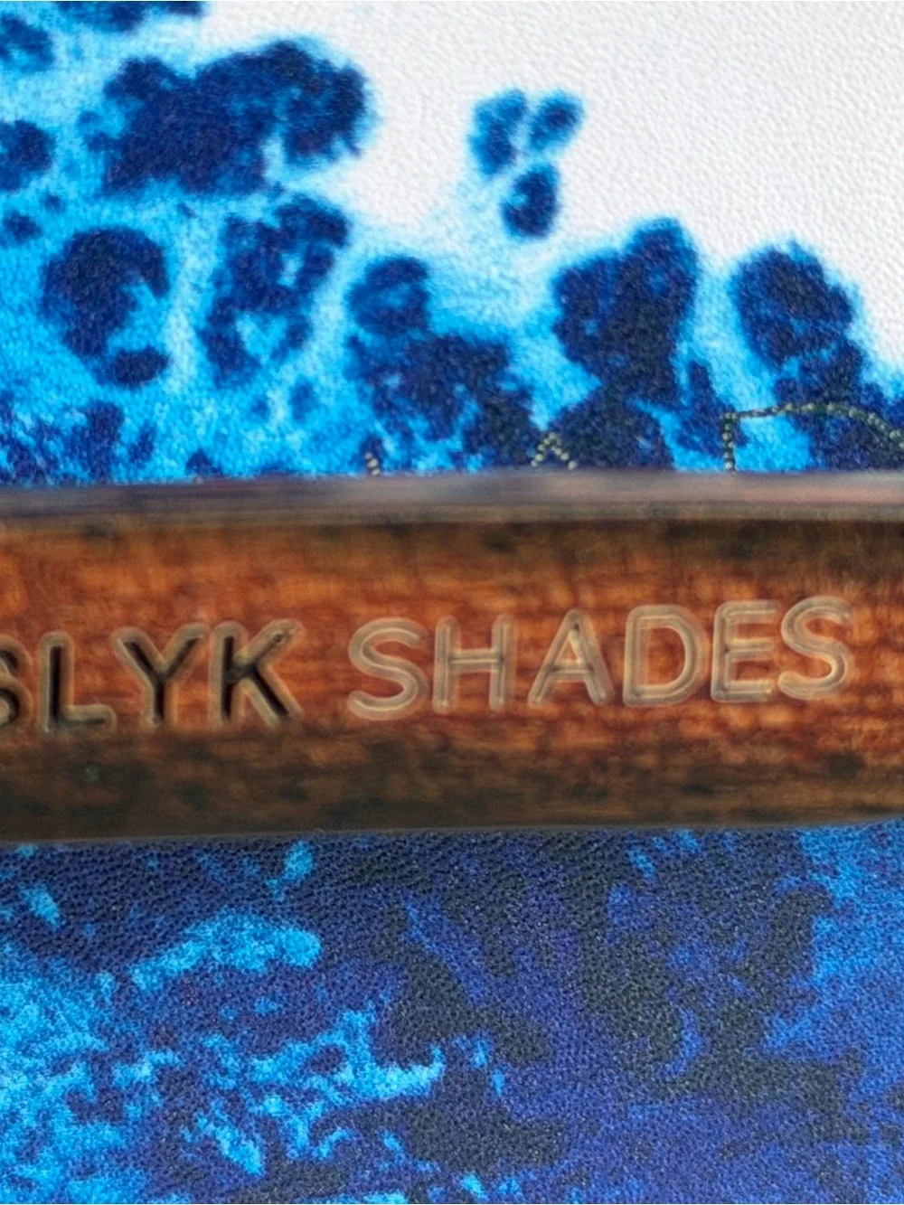 Abalone Pattern Square Sunglasses with Purple Lenses
